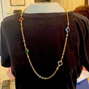 Vintage necklace with multi color stone